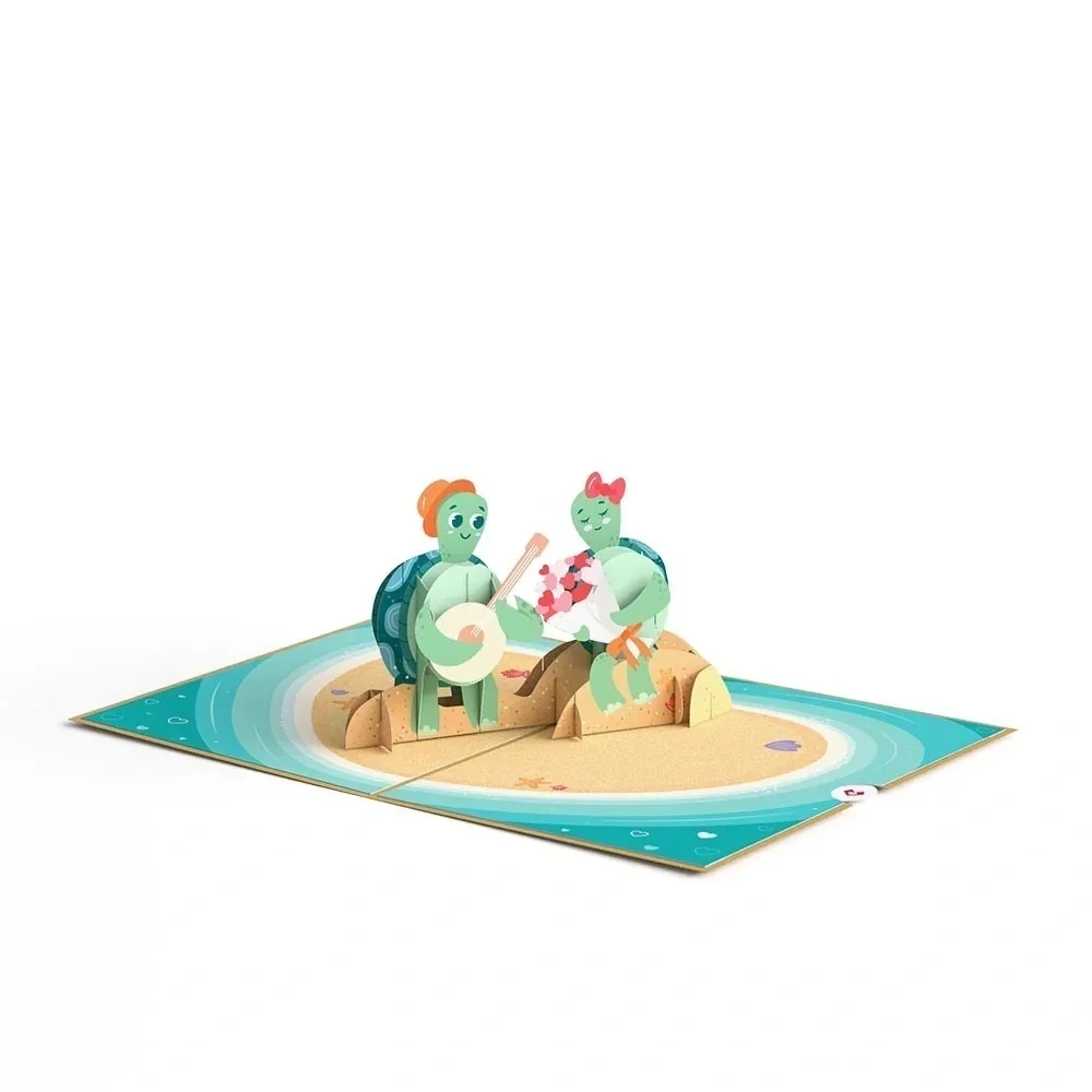 Turtley in Love Pop-Up Card, NWT 🐢